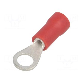 Ring terminal | M4 | Ø: 4.3mm | 0.5÷1mm2 | crimped | for cable | tinned