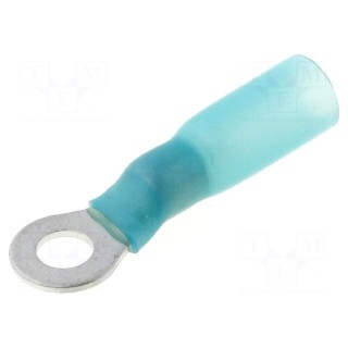 Ring terminal | M4 | Ø: 4.3mm | 1.5÷2.5mm2 | crimped | for cable | blue