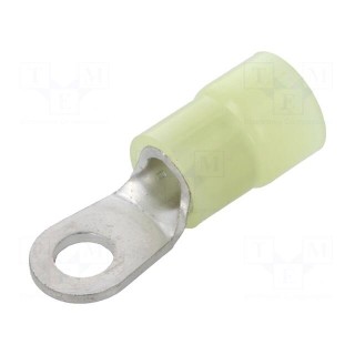 Ring terminal | M4 | Ø: 4.3mm | 2.5÷6mm2 | crimped | for cable | tinned