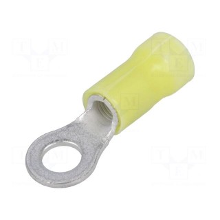 Ring terminal | M5 | Ø: 5.2mm | 3÷6mm2 | crimped | for cable | insulated