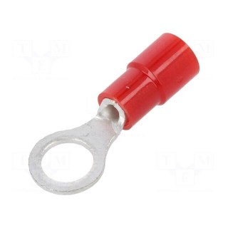 Ring terminal | M5 | Ø: 5.3mm | 0.3÷1.65mm2 | crimped | for cable | red