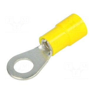 Ring terminal | M6 | Ø: 6.2mm | 4÷6mm2 | crimped | for cable | insulated