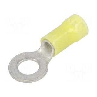 Ring terminal | M6 | Ø: 6.35mm | 3÷6mm2 | crimped | for cable | insulated