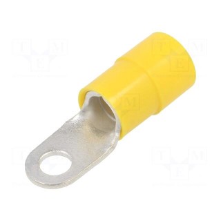 Tip: ring | M6 | Ø: 6.5mm | 25mm2 | crimped | for cable | insulated | tinned