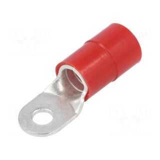 Tip: ring | M6 | Ø: 6.5mm | 35mm2 | crimped | for cable | insulated | tinned