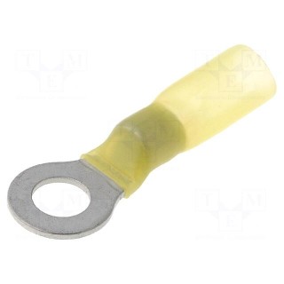 Ring terminal | M6 | Ø: 6.5mm | 4÷6mm2 | crimped | for cable | yellow