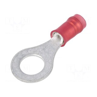 Ring terminal | M6 | Ø: 6.73mm | 0.3÷1.42mm2 | crimped | for cable | red