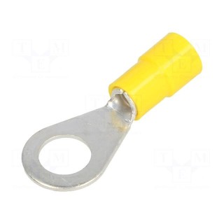 Ring terminal | M8 | Ø: 8.2mm | 4÷6mm2 | crimped | for cable | insulated