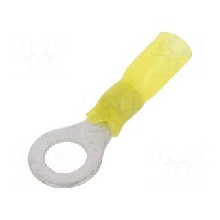 Ring terminal | M8 | Ø: 8.4mm | 4÷6mm2 | crimped | for cable | yellow