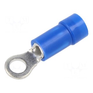 Tip: ring | Ø: 3.5mm | 1.5÷2.5mm2 | crimped | for cable | insulated | blue