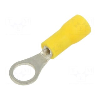 Tip: ring | Ø: 3.5mm | crimped | for cable | insulated | tinned | yellow