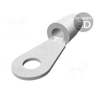 Ring terminal | Ø: 4.82mm | 6.64÷10.5mm2 | crimped | for cable | tinned