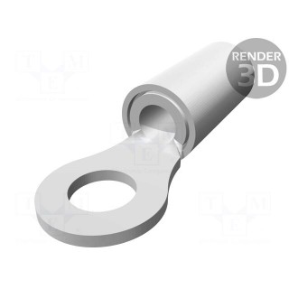 Ring terminal | Ø: 5mm | 2.62÷6.64mm2 | crimped | for cable | insulated