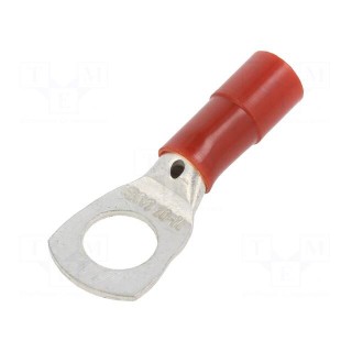 Tip: ring tube | M10 | Ø: 10.5mm | 10mm2 | crimped | for cable | insulated