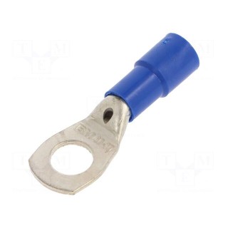 Tip: ring tube | M10 | Ø: 10.5mm | 16mm2 | crimped | for cable | insulated