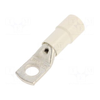 Tip: ring tube | M10 | Ø: 10.5mm | 50mm2 | crimped | for cable | insulated