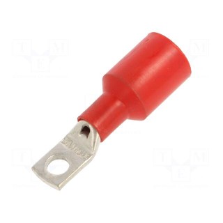 Tip: ring tube | M6 | Ø: 6.5mm | 16mm2 | crimped | for cable | insulated