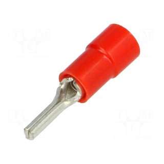 Wire pin terminal | Ø: 1.8mm | 0.25÷1.5mm2 | crimped | for cable | red