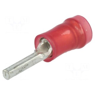 Wire pin terminal | Ø: 1.8mm | 0.3÷1.42mm2 | crimped | for cable | red