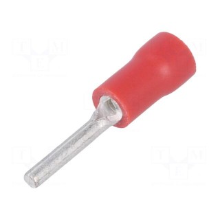 Wire pin terminal | Ø: 1.9mm | 0.5÷1.5mm2 | crimped | for cable | red