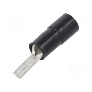 Tip: wire pin | Ø: 4.3mm | 10mm2 | crimped | for cable | insulated | black