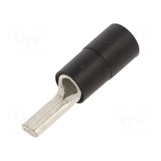 Tip: wire pin | Ø: 5.5mm | 16mm2 | crimped | for cable | insulated | black