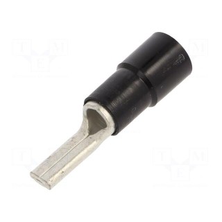 Tip: wire pin | Ø: 6.8mm | 25mm2 | crimped | for cable | insulated | black