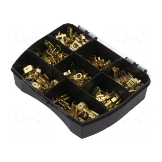 Kit: connectors | crimped | for cable | non-insulated | 180pcs.