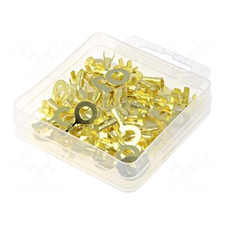 Kit: ring terminals | M6 | 0.5÷1.5mm2 | brass | 50pcs.