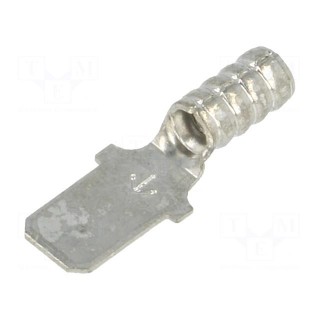 Terminal: flat | 4.8mm | 0.5mm | male | crimped | for cable | straight