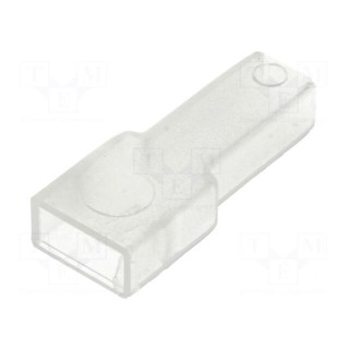 Terminals cover | female | for push-on 6.3mm connectors | ways: 1