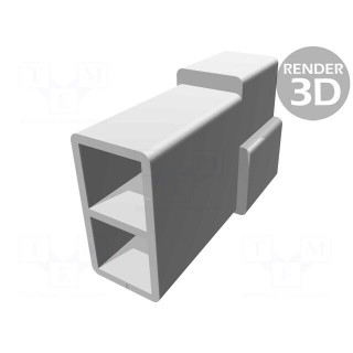 Terminals cover | male | for push-on 6.3mm connectors with lock