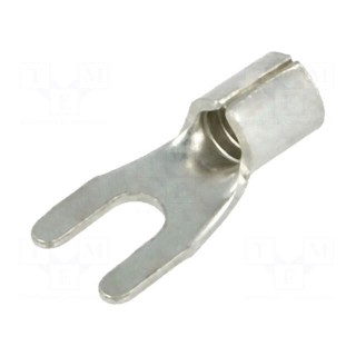 Fork terminal | M3,5 | 4÷6mm2 | crimped | for cable | non-insulated