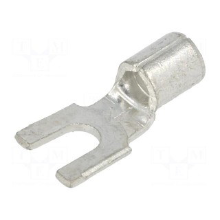 Fork terminal | M3,5 | crimped | for cable | non-insulated | copper