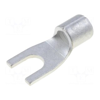 Fork terminal | M4 | 4÷6mm2 | crimped | for cable | non-insulated