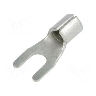Fork terminal | M4 | 4÷6mm2 | crimped | for cable | non-insulated
