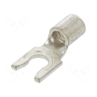 Fork terminal | M4 | crimped | for cable | non-insulated | copper