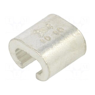 Connector: C shape crimp | copper | 10mm2 | tinned | 8AWG