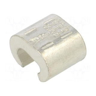 Connector: C shape crimp | copper | 25mm2 | tinned | 4AWG