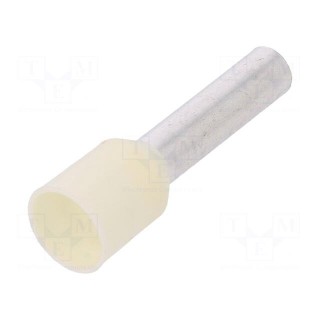 Kit: bootlace ferrules | insulated | 10mm2 | 18mm | Colour: ivory