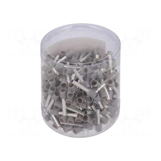 Kit: bootlace ferrules | insulated | 4mm2 | 18mm | Colour: grey