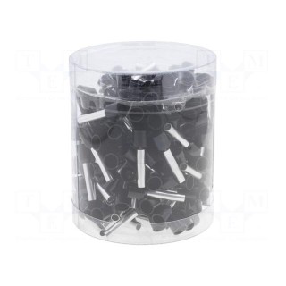 Kit: bootlace ferrules | insulated | 6mm2 | 18mm | Colour: black
