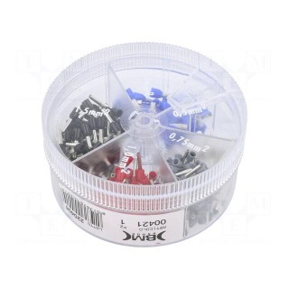 Kit: bootlace ferrules | insulated | 8mm | 400pcs.