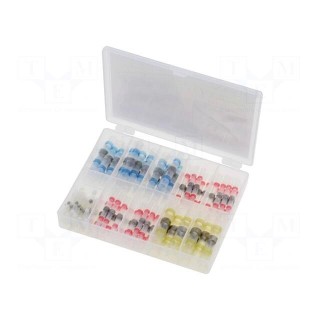 Kit: self-soldering sleeve wire splices | insulated | 90pcs.