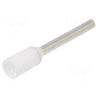Tip: bootlace ferrule | insulated | 0.5mm2 | 10mm | tinned | crimped