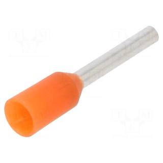 Tip: bootlace ferrule | insulated | 0.5mm2 | 8mm | tinned | crimped