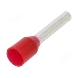 Tip: bootlace ferrule | insulated | 1.5mm2 | 10mm | tinned | crimped