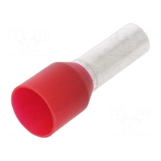 Tip: bootlace ferrule | insulated | 10mm2 | 12mm | tinned | crimped