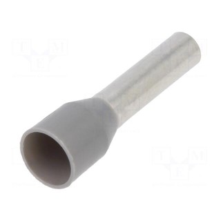 Tip: bootlace ferrule | insulated | 4mm2 | 12mm | tinned | crimped | grey