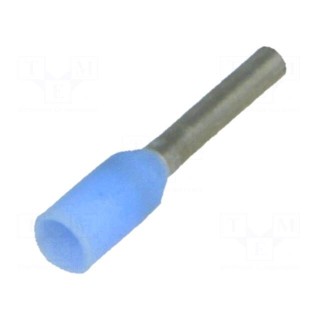 Bootlace ferrule | insulated | copper | 0.25mm2 | 6mm | tinned | crimped
